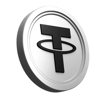 USDT Tether coin image displayed in the platform's information section